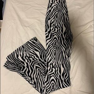 Zebra flare pants